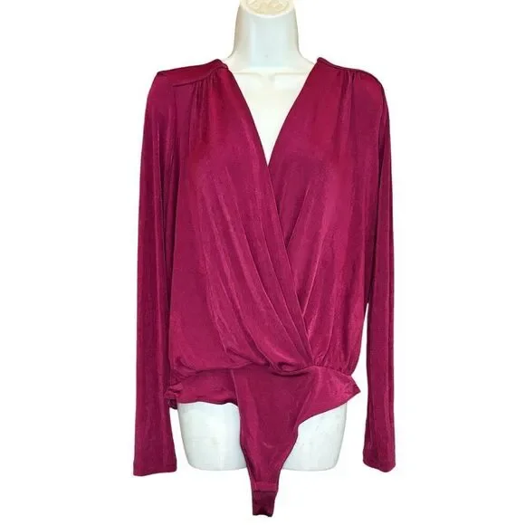 Intimately Free People Turnt Bodysuit in Very Berry NWT Size XL - Picture 2 of 6